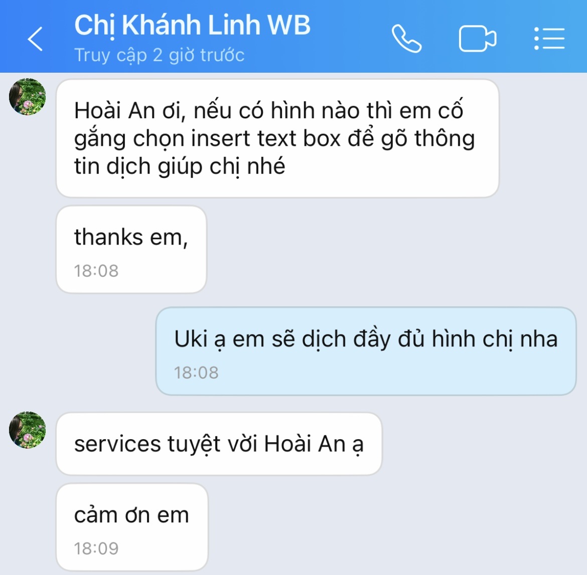 Client testimonial