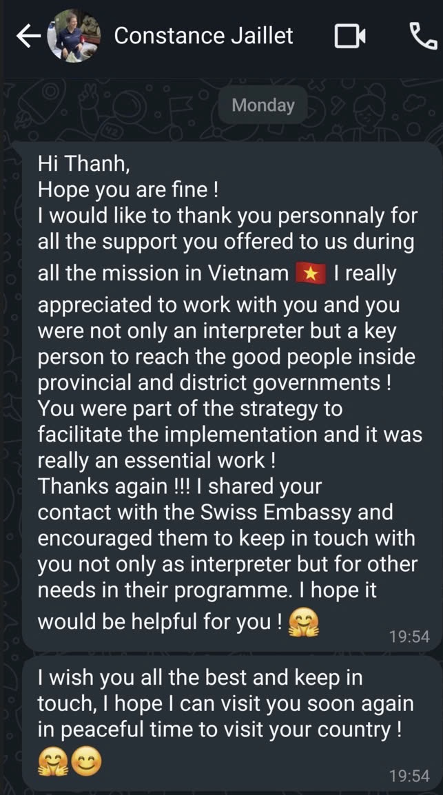 Client testimonial