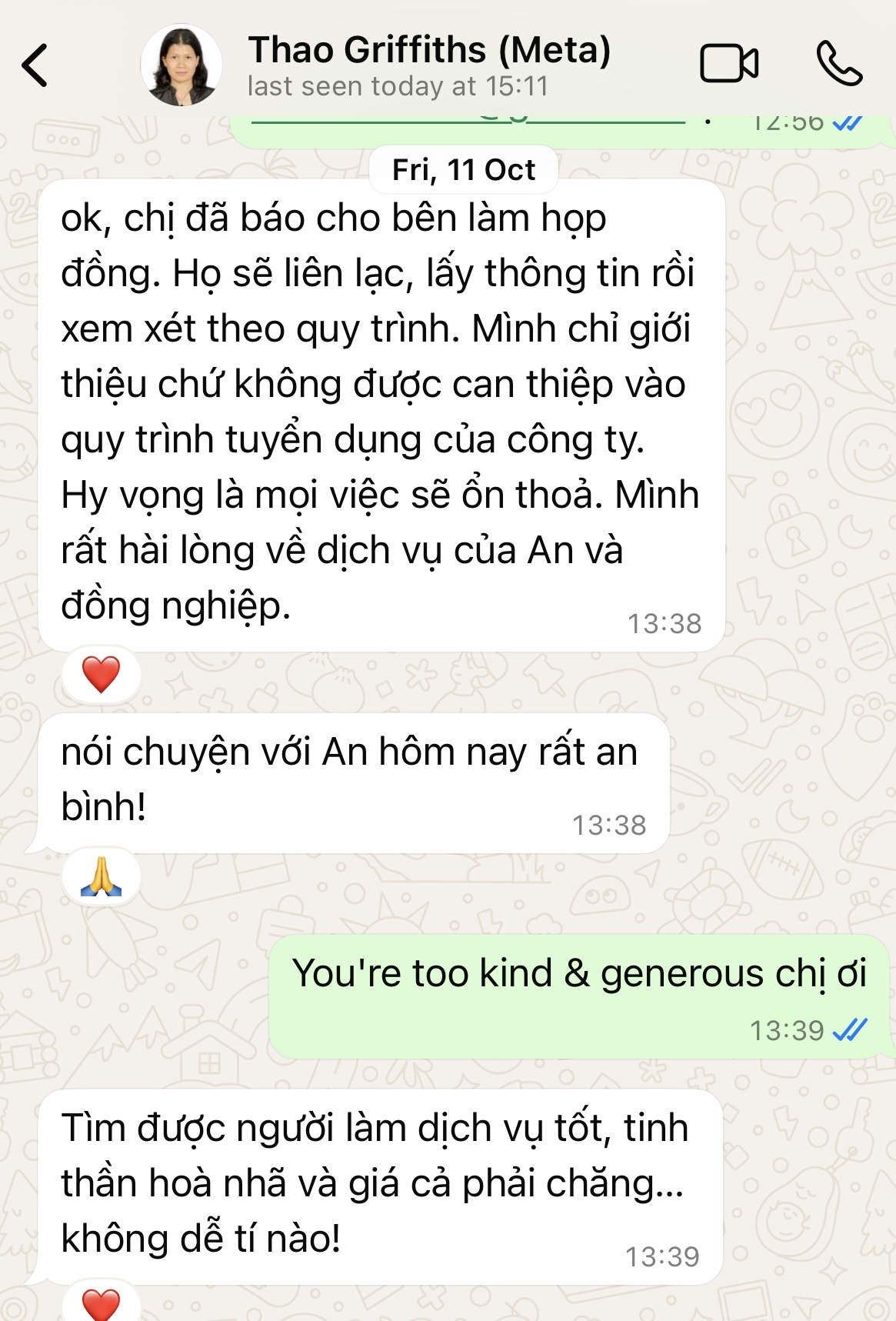 Client testimonial